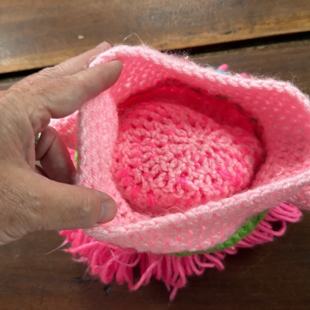 Handknit Trolls Hat Costume Pink Blue Green Halloween Princess Poppy Queen‎